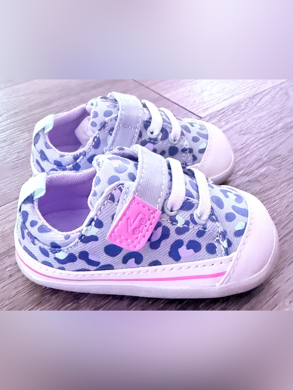 See Kai Run Stevie Mini in Sky Blue/Leopard